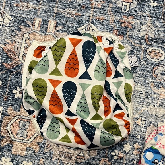 Vibrant Fish Patterned Diaper Covers - Picture 4 of 7